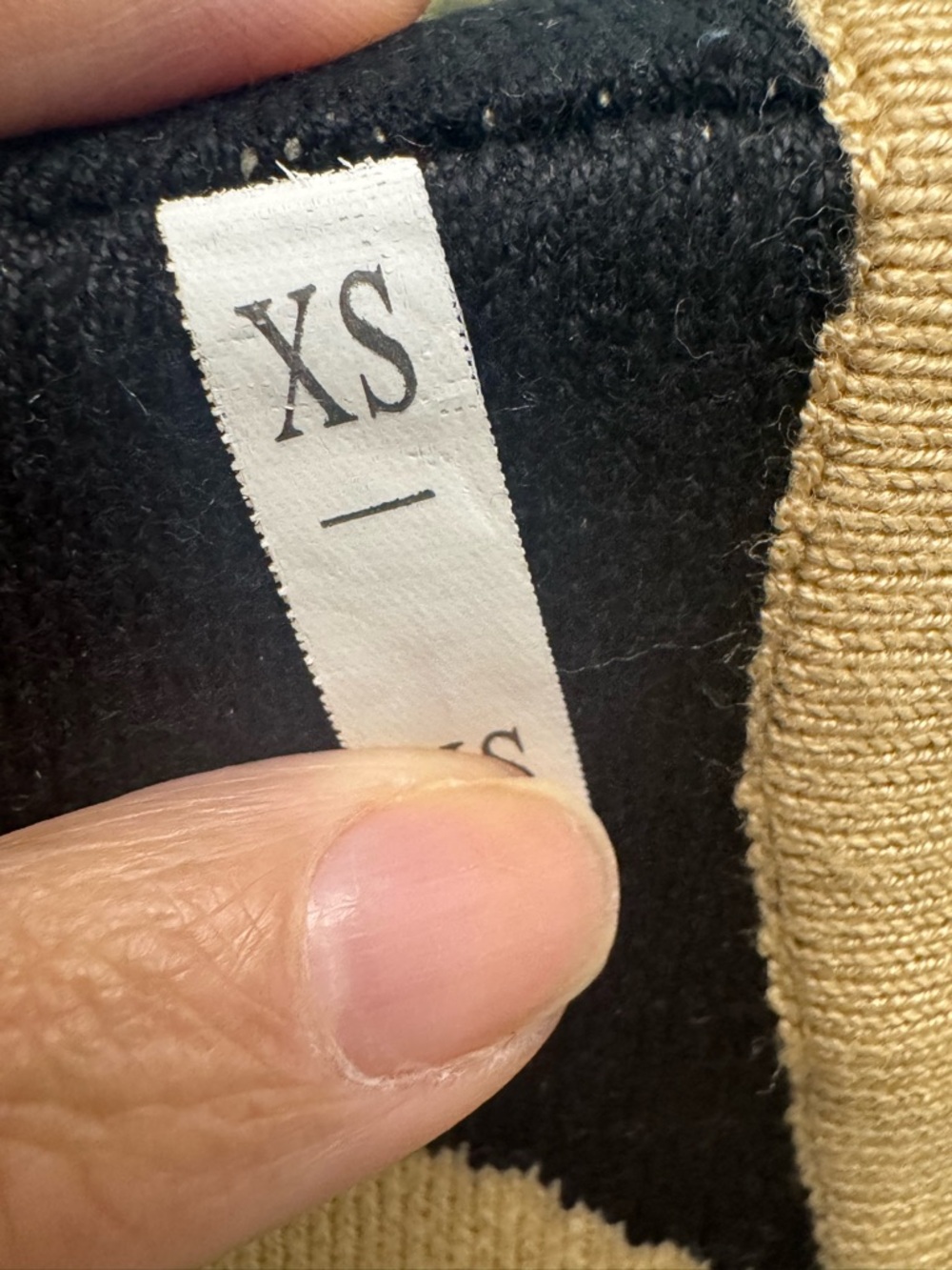 J.McLaughlin Palm Print Sleeveless Dress XS Black Tan Resort Knit Midi - Picture 7 of 8